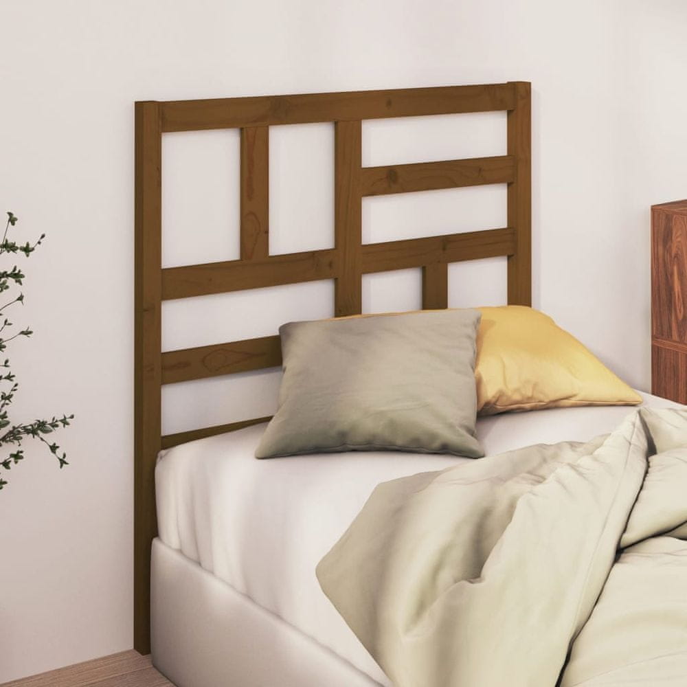 Vidaxl Čelo postele, medovo hnedé 106x4x104 cm, masívne borovicové drevo
